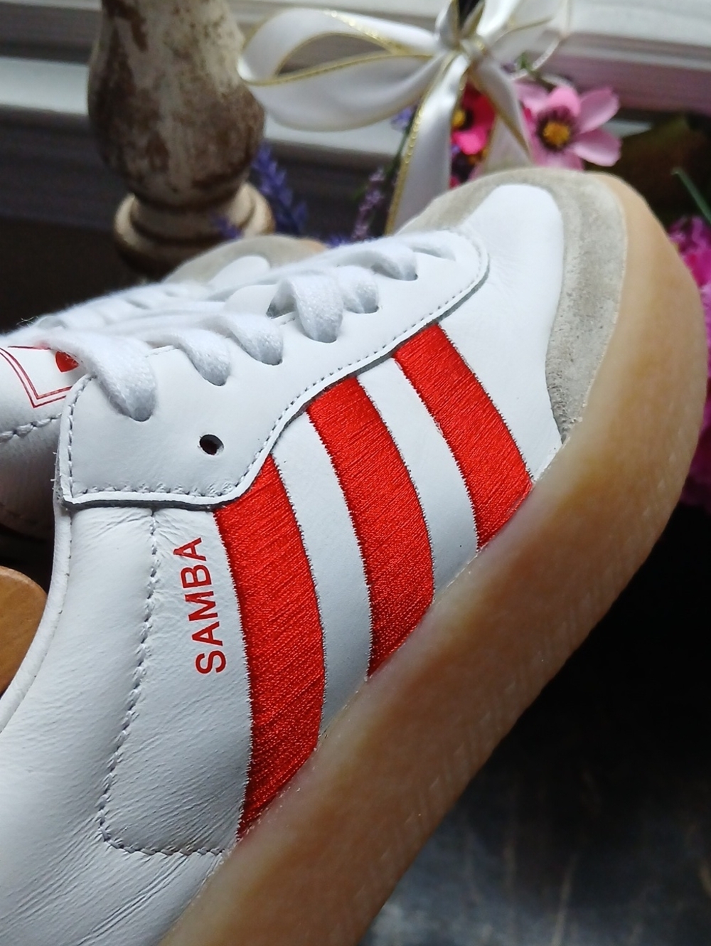 Adidas Sambae Platform/Athletic 3 Stripe Shoes Size 6.5 Women - Picture 6 of 12
